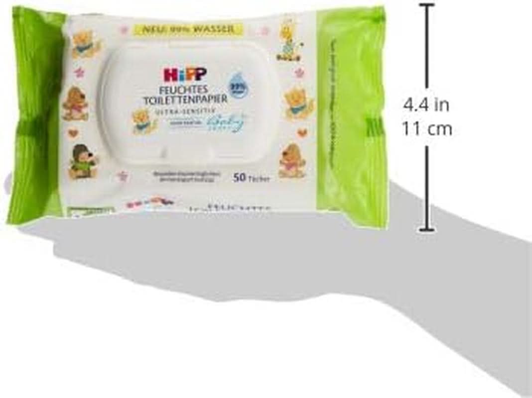 Papel higiénico Hipp Babysanft Feuchtes Kinder, paquete de 6 unidades (6 x 50 unidades) Naty Shop