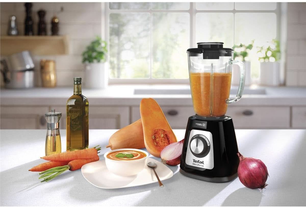 Tefal BL435831 BL4358 Batidora con base, Vidrio, 1,75 Litros, Schwarz Kitchen Naty Shop