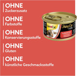 GimCat ShinyCat en gelatina Thunfisch mit Lachs - Nassfutter mit Fisch und Taurin für Katzen - 24 dosis (24 x 70 g)