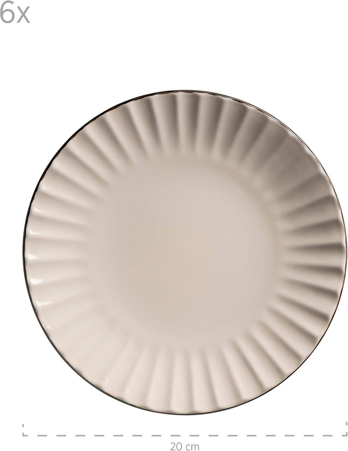 MÄSER 931967 Osita Retro Series Juego de vajilla Wave para 6 personas, vajilla redonda de 18 piezas, platos llanos, platos de postre y cuencos de cereales, cerámica, blanco crema