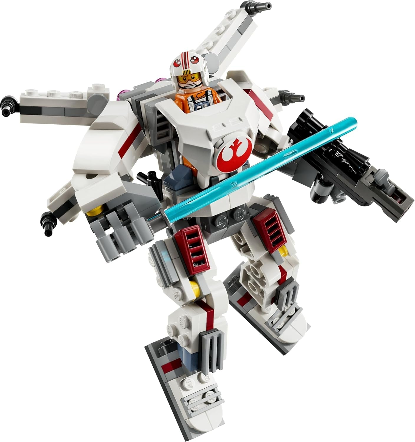 LEGO Star Wars X-Wing Mech de Luke Skywalker, ladrillos de juguete coleccionables, aventura de acción, idea de regalo para niños y niñas creativos a partir de 6 años 75390 Juegos de construcción Besuche den LEGO-Store