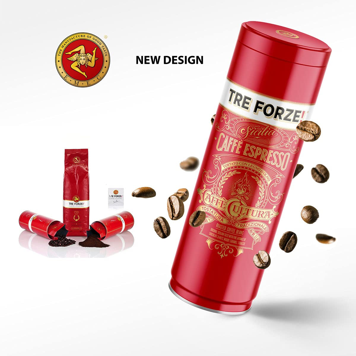 Espresso Caffè - 1 kg de granos de espresso Röstung über Olivenholzfeuer In Handarbeit - Premium Kaffeebohnen für Vollautomat und Siebträger
