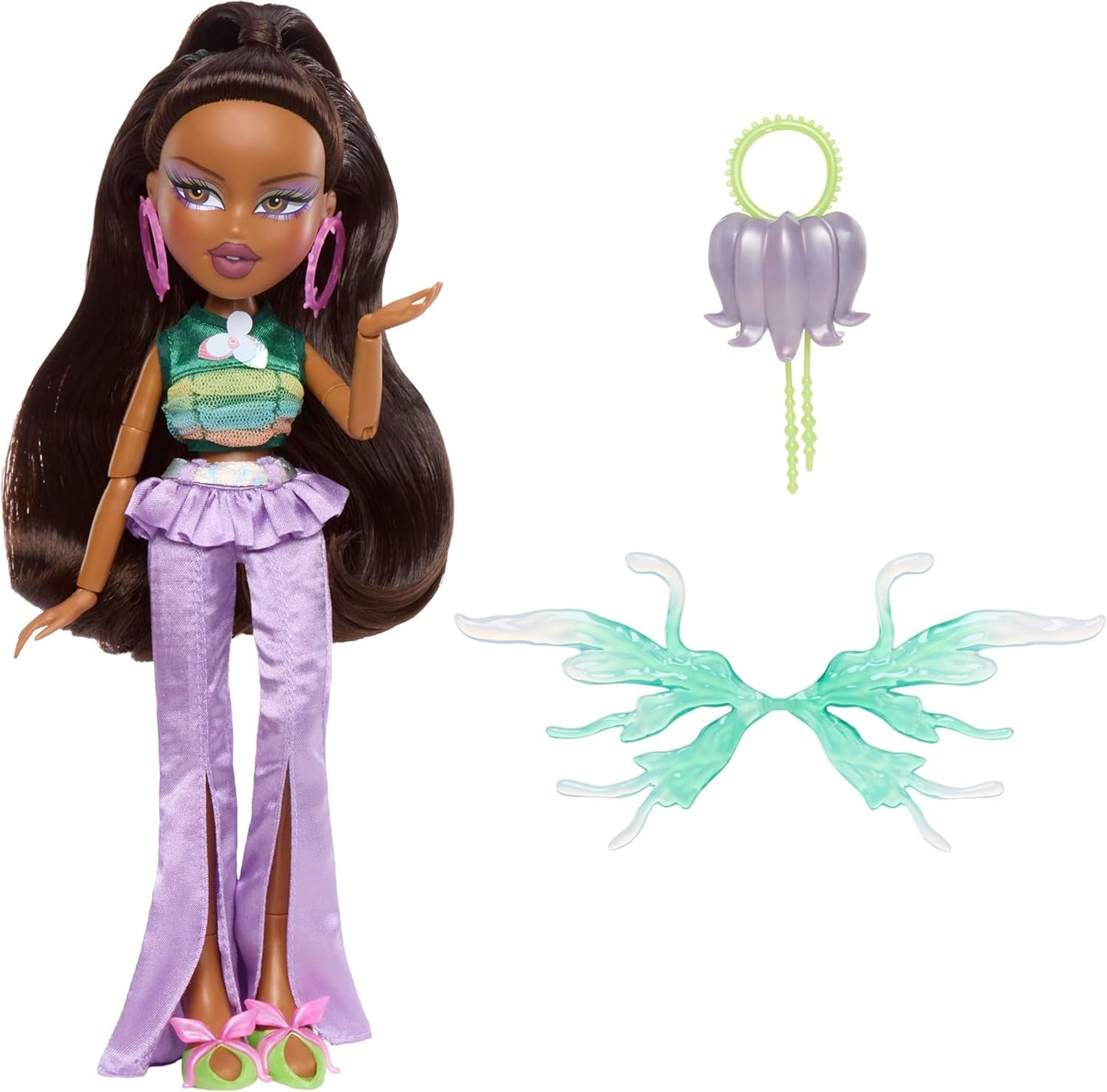 Muñeca Bratz Fashion Pixiez Sasha - Fantástica muñeca coleccionable con moda y complementos reales, alas que se convierten en anillo