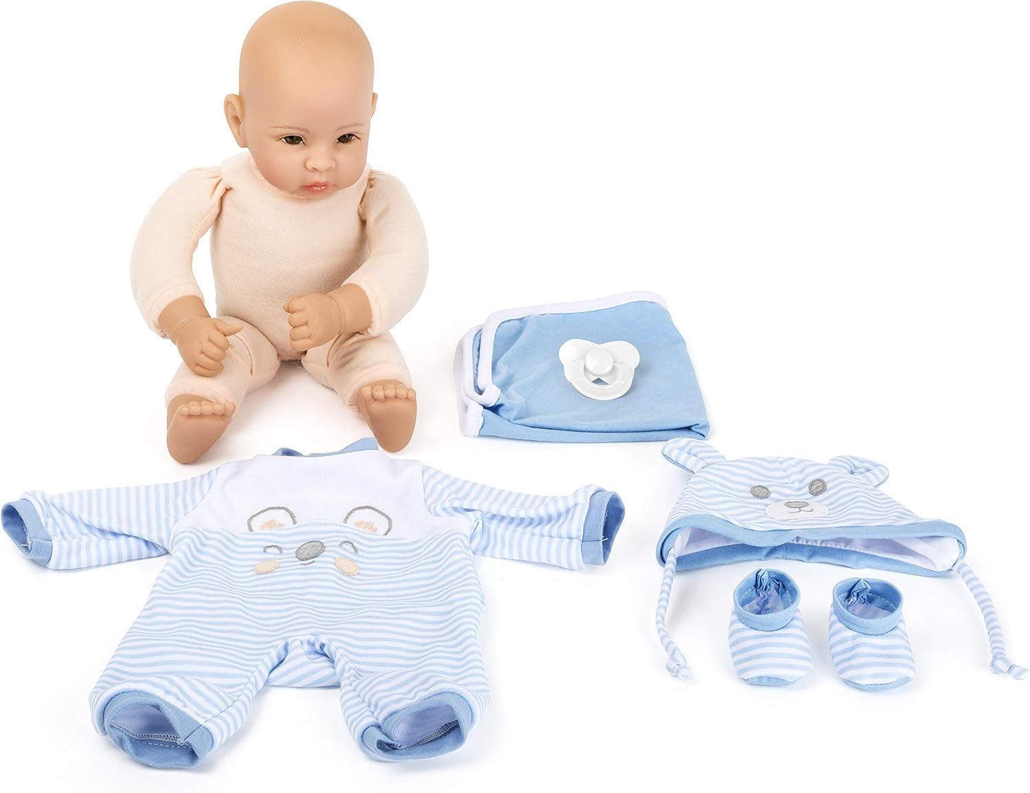 Muñeco Lukas de Small Foot, incluye ropa de quita y pon, chupete y manta suave, juego de rol, 11238