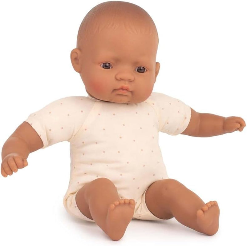 Muñecas Miniland: Muñeca Latinoamericana, 32cm, Cuerpo de Tela Suave, Caja Regalo