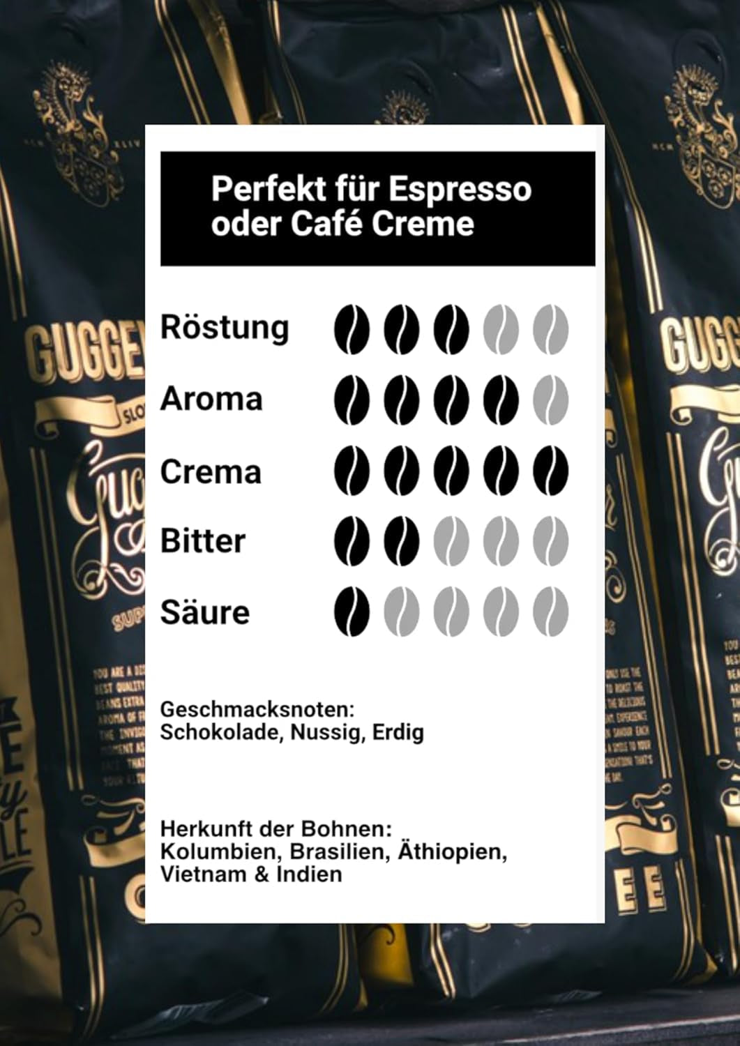 - Kaffeebohnen 2kg - Geröstet extra lento - wenig Säure und Bitterstoffe - Barista-Qualität - Finest Cream - Best Espresso für Fullyautomaten - 4 x 500 g