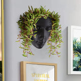 Notakia Macetero facetado de pared para interior y exterior con drenaje para suculentas, cactus y plantas pequeñas, decoración única del hogar, regalo para amigos y familiares