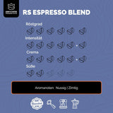 KING'S COFFEE - AMESTEC RS ESPRESSO - 1 kg de granos de café fuertes y aromáticos - café de baja acidez - café en grano entero - tostado en pequeñas cantidades procedente de Italia - granos de espresso para máquinas totalmente automáticas y portafiltros