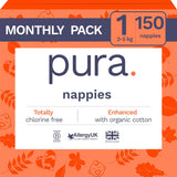 Pañales Eco Baby - Talla 3 (4-9 kg), 1 paquete (26 pañales), Pañales ultra suaves para pieles sensibles, Algodón orgánico, Hasta 12 horas de protección contra fugas, Nueva guía de tallas