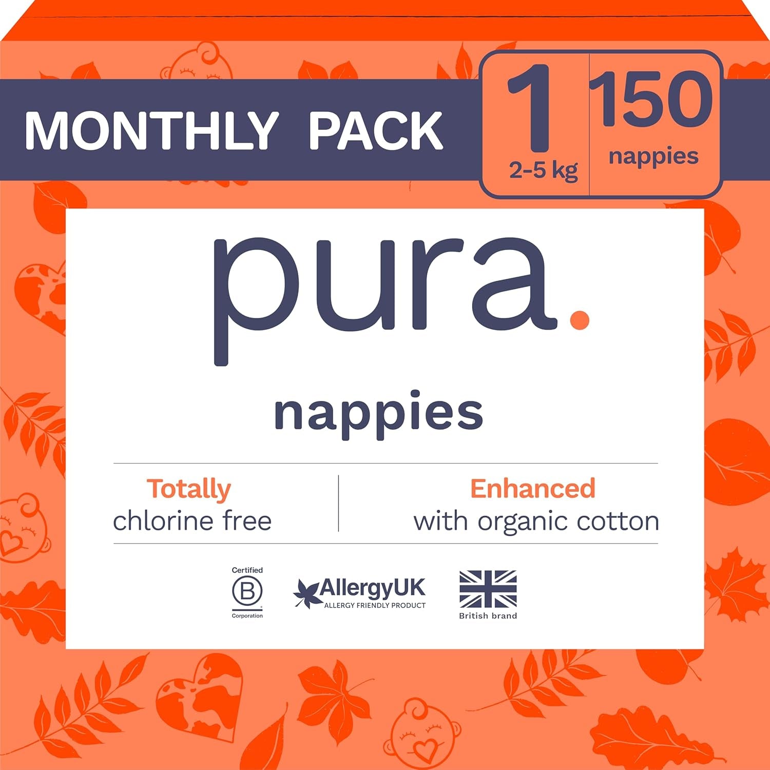 Pañales Eco Baby - Talla 3 (4-9 kg), 1 paquete (26 pañales), Pañales ultra suaves para pieles sensibles, Algodón orgánico, Hasta 12 horas de protección contra fugas, Nueva guía de tallas