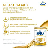 BEBA SUPREME 2 Leche de continuación a partir de los 6 meses, solo lactosa, sin aceite de palma, pack de 6 (6 x 800g) Naty Shop