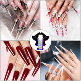 ® 100 Plantillas de Uñas y 1 Hoja de 24 Discos Adhesivos Transparentes para Uñas, Plantillas de Extensión de Uñas, Plantillas de Extensión de Uñas de Gel Autoadhesivas, Accesorios para Uñas Artificiales