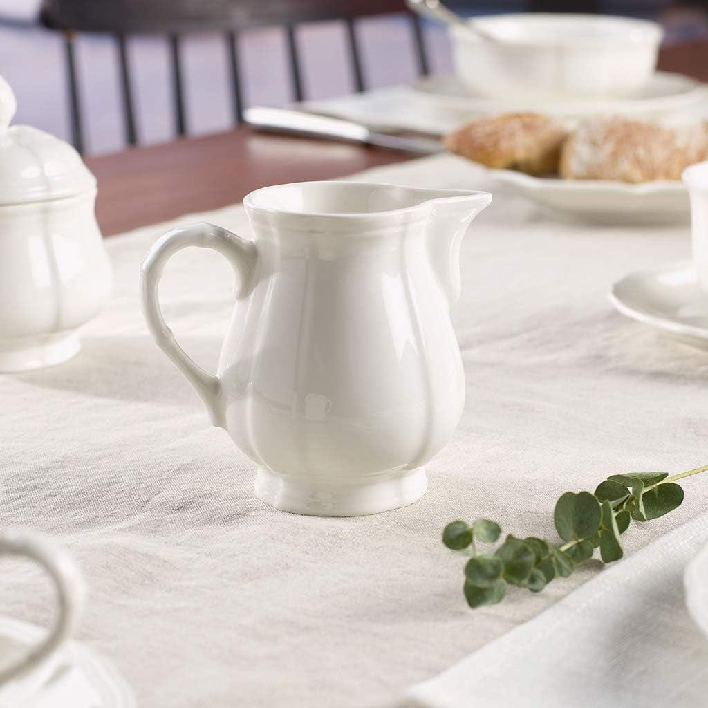Villeroy & Boch Manoir taza para leche, 250 ml, altura: 9,1 cm, porcelana premium, blanco