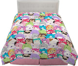 Franco Squishmallows Ropa de Cama, Microfibra Suave, para Camas Matrimoniales, Edredones y Edredones Naty Shop Techo Completo Completo