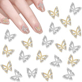 20 piezas de dijes de uñas de mariposa con purpurina, diamantes de imitación para decoración de uñas, piedras para uñas, arte de uñas de mariposa, diamantes de imitación, dijes de uñas para el día de San Valentín, decoración de caja de teléfono móvil DIY