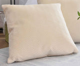 Cojín tipo caja para cortina, almohada decorativa, largo x ancho, 45x45 cm, jacquard verde "greta" con diseño de espiga, cierre de cremallera de fácil cuidado, relleno suave de 320 g, colores surtidos, 2023510 almohadas de viaje naty shop crema