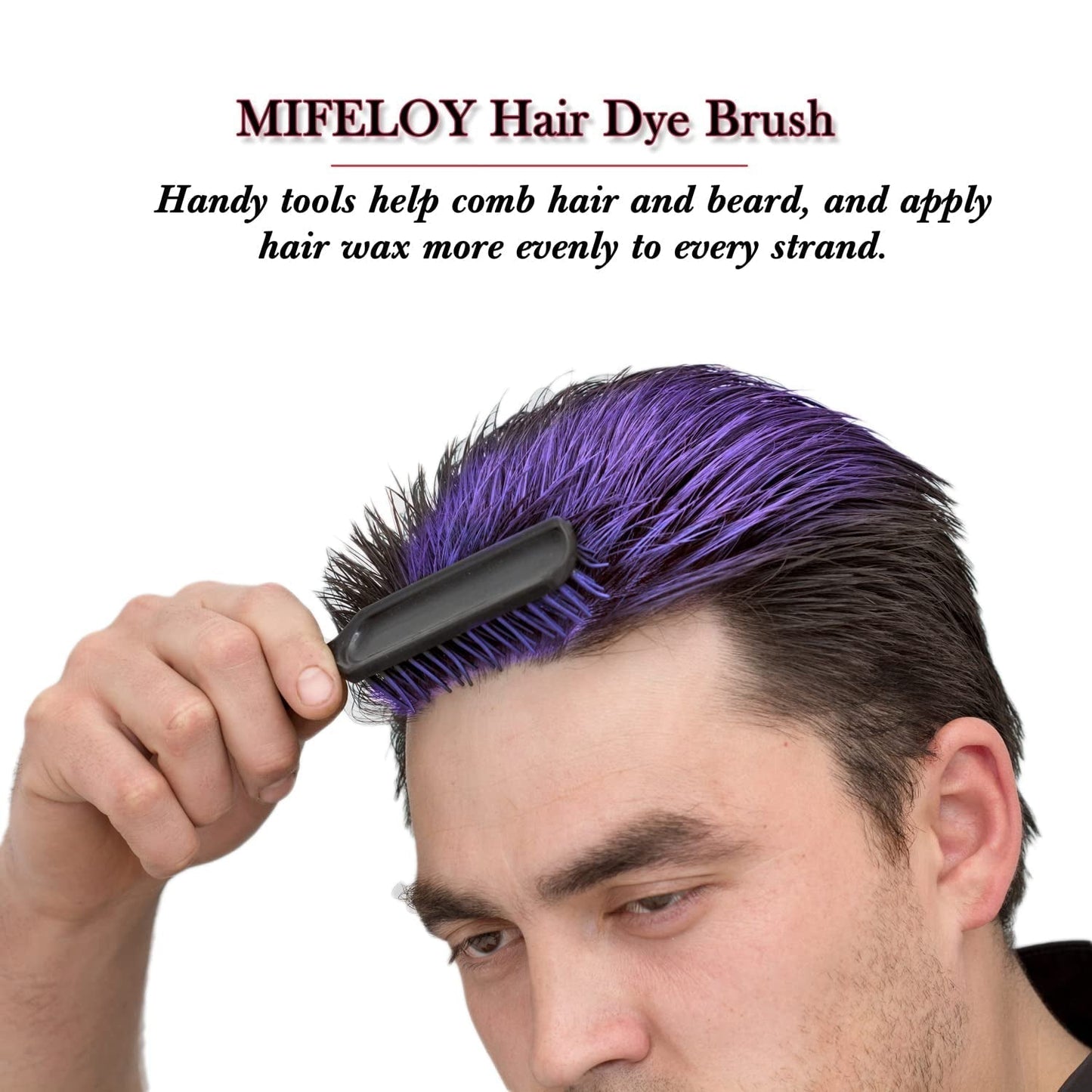 Tinte para el cabello morado de 4.23 oz, color de cabello temporal con pinceles, cera para el tono del cabello para hombres y mujeres, crema para el cabello instantánea, pomada de peinado natural, DIY Cosplay, cera para el cabello de Halloween, tinte para el cabello Naty Shop