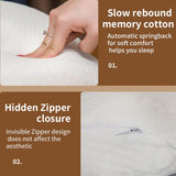 MINGZE Almohada de Espuma viscoelástica Multifuncional Almohada para el Cuello Espuma, Almohada para el Cuello en Forma de U con Lazo, Almohada para Dormir de Rebote Lento Almohada de presión de Rebote, Almohada Seda de Hielo