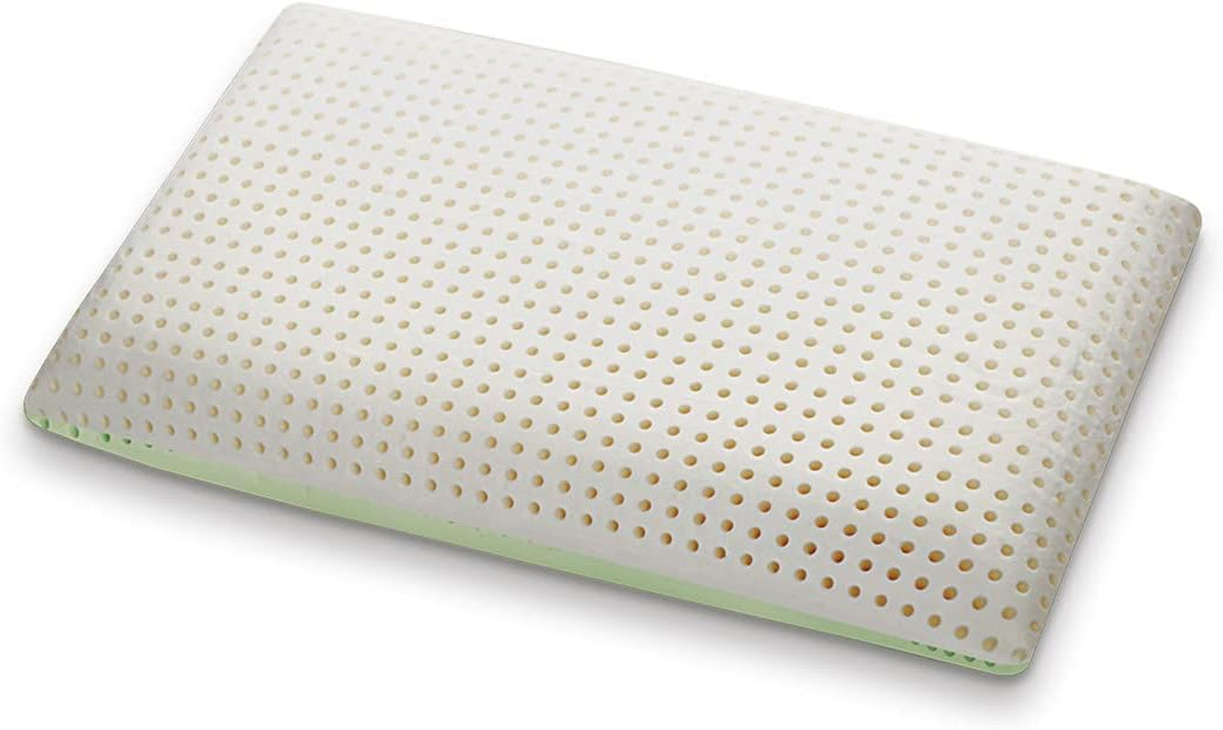 Almohada Ortopédica de Cervical - Aloe Orgánico - Almohada Viscoelástica de Aloe Vera Altura 14cm Funda 100% Algodón Almohada Visco - Almohada Viscoelástica - Made in Italy Naty Shop Almohadas Estándar