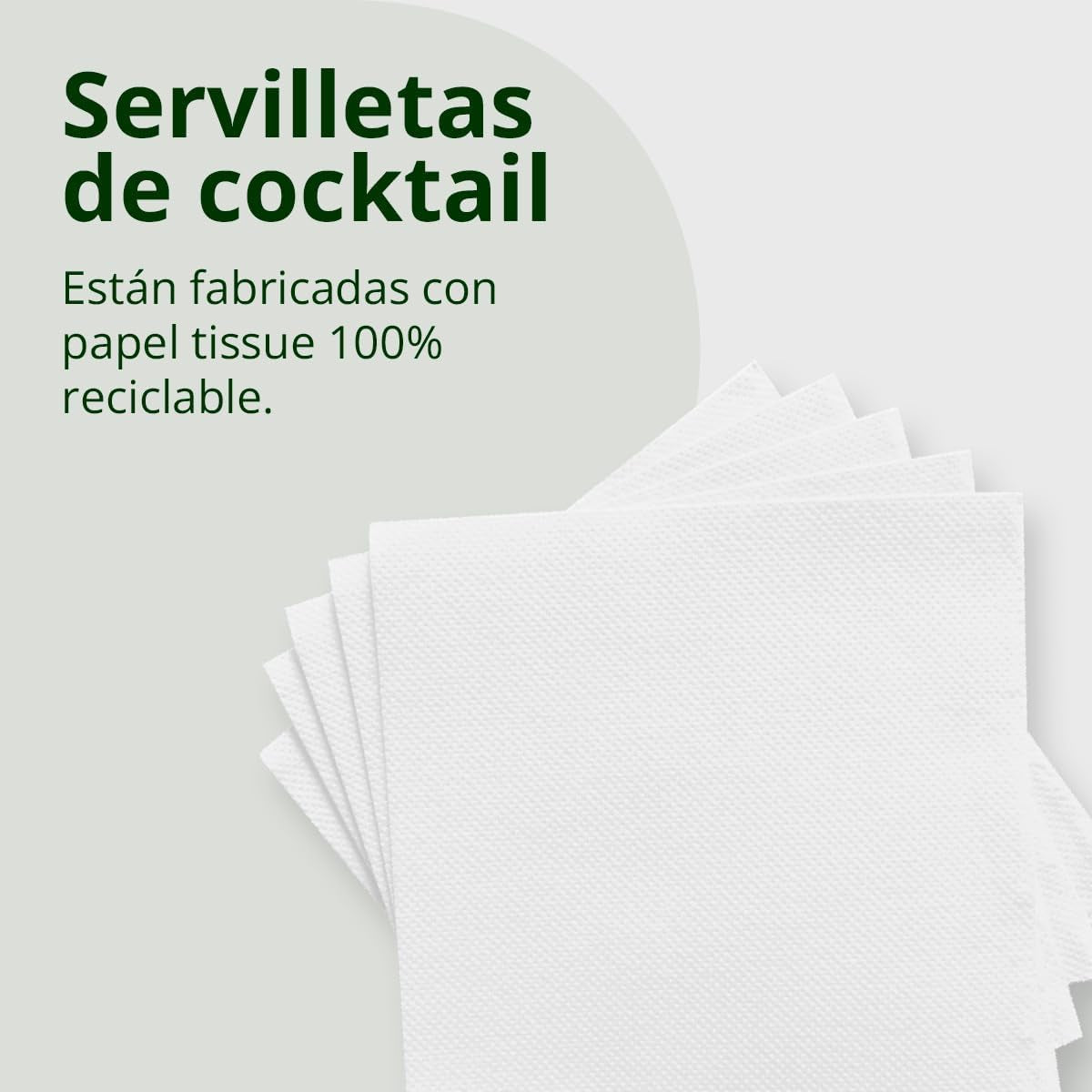 Paquete de 300 servilletas de papel de cóctel blancas + servilletero de acero inoxidable con textura de micropuntos, absorbente grueso, 10 x 10 cm, plegados juntos