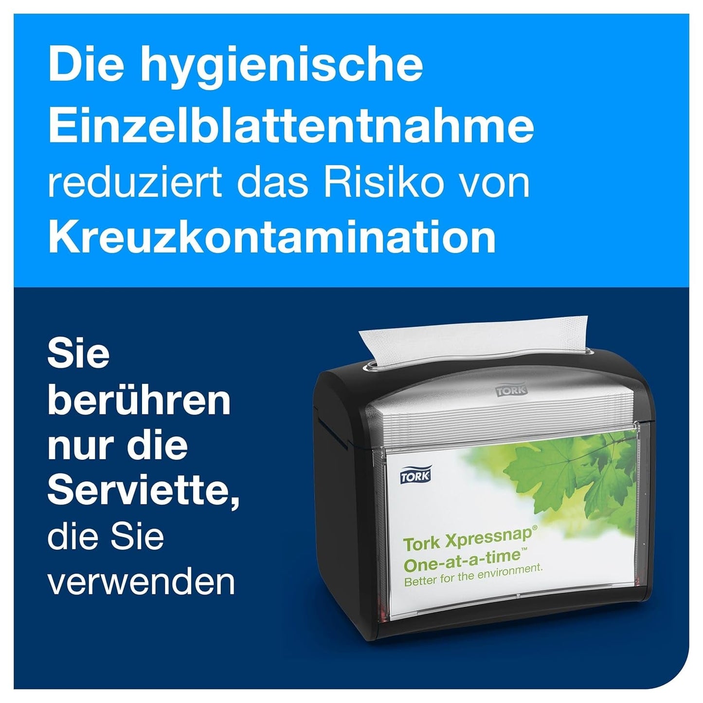 Servilleta dispensadora Tork Xpressnap extra suave Nature N4, premium, 1/2 x 2 capas, 21,3 cm x 16,5 cm, 8 × 1000 servilletas, 12880