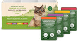 Amazon Comida húmeda para gatos adultos sin cereales Carne en gelatina Selección 4,76 kg 56 paquetes de 85 g (Anteriormente Lifelong)