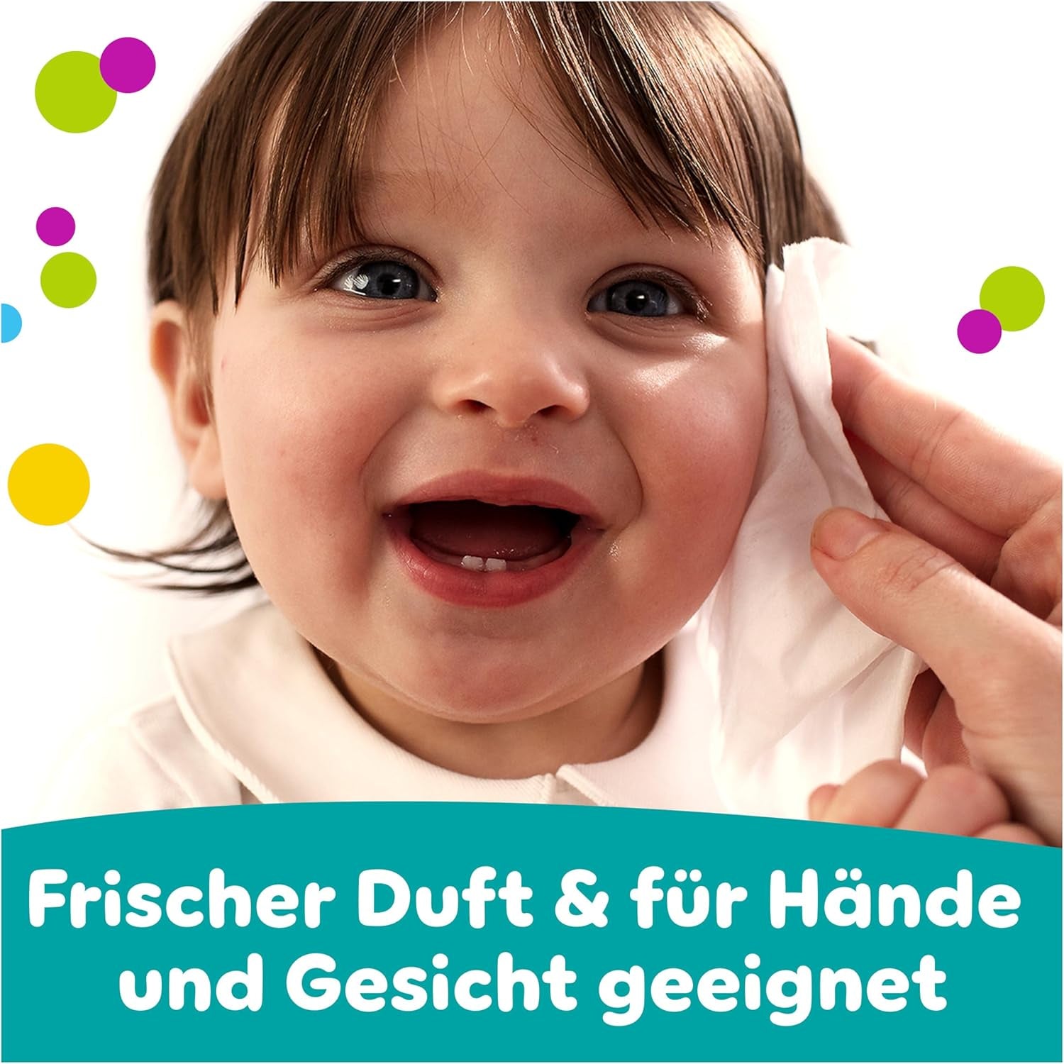 Toallitas húmedas Pampers Fresh Clean, 12 paquetes de 52 toallitas, 624 toallitas en total, aroma ligero, también adecuadas para manos y cara