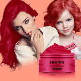 COLAYERIST Color de cabello negro lavable temporal Cera de color de cabello para hombres y mujeres Máscara de cabello para fiesta o cosplay Productos de color de cabello sin desorden Tinte para el cabello Naty Shop Rojo