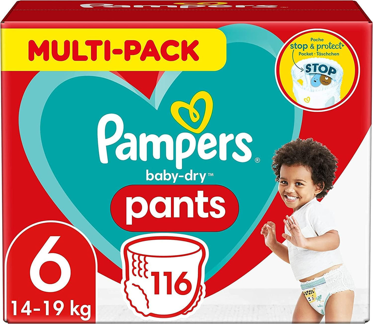 Pampers Baby-Dry Pants Tamaño 5, 160 unidades, 11 kg-17 kg, auslaufsichere 360° apto para día y noche