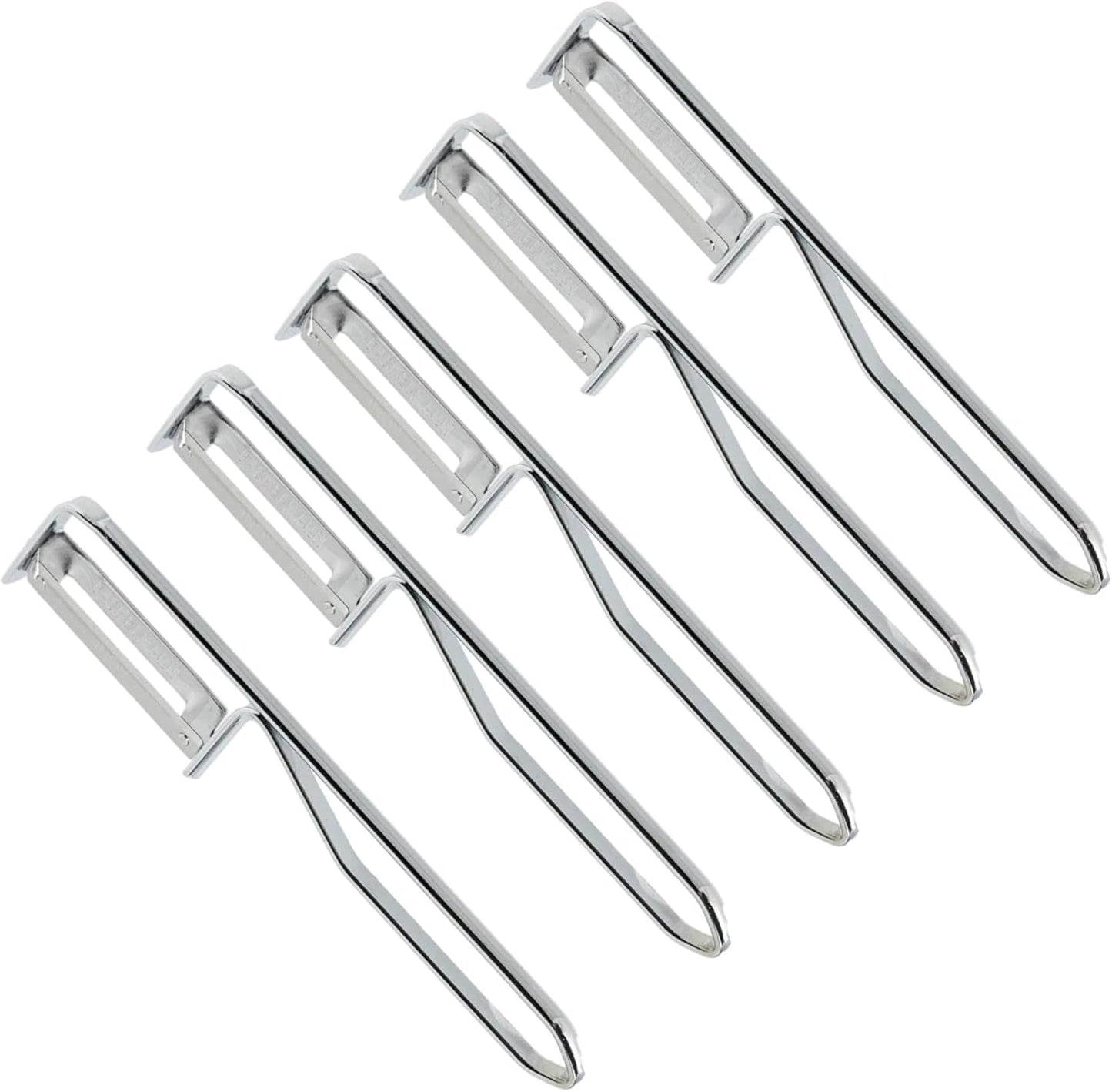 Pelador universal Fackelmann, hoja de acero inoxidable Pelador Naty Shop Pelador económico Set 5 piezas
