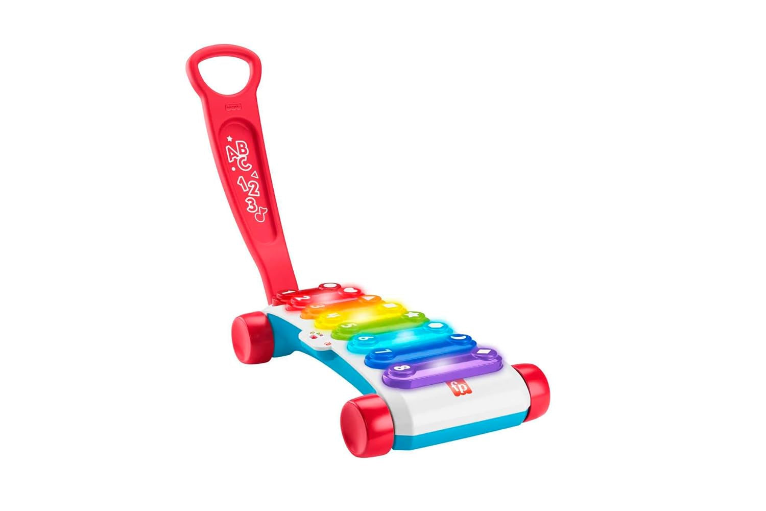 Fisher-Price Xilófono gigante iluminado - instrumento musical electrónico para acompañar canciones con contenido educativo, para niños, bebés a partir de 9 meses, multicolor, versión: francés, HJK40 Jucarii Bebe Naty Shop Nu Italiano, multilingue