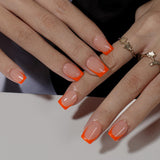 Uñas Postizas De Punta Francesa Corta - 30 Piezas De Uñas Negras Para Pegar En Uñas Cuadradas Cortas, Uñas Postizas De Punta Francesa Con Pegamento, Juego De Uñas Artificiales Cuadradas Para Mujeres