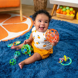 Bright Starts Little Shakers Set de regalo de 6 piezas - Sonajeros y mordedores para bebés Sin BPA Fácil de atrapar Unisex Recién nacido+