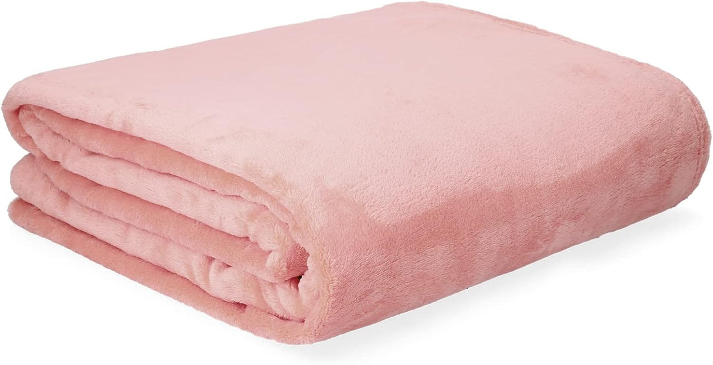 HOMLA Manta polar roja mullida y cálida - para sofá y cama Manta cómoda Manta para sofá Manta para salón - fácil de mantener 150 X 200 cm Rosa Camas y mantas Besuche den HOMLA-Store Rosa Poliéster rojo 150X200 Cm