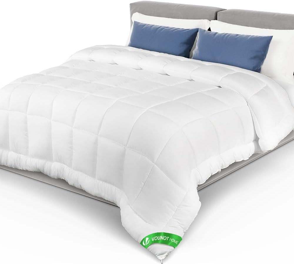 VOUNOT Edredón 155X200Cm, Edredón Invierno 4 Estaciones Juego de 2 500GSM, compuesto por 2 edredones anudados Edredón adaptable para verano e invierno, Edredones y edredones estándar Oeko-Tex Naty Shop Manta para todas las estaciones 220X240Cm