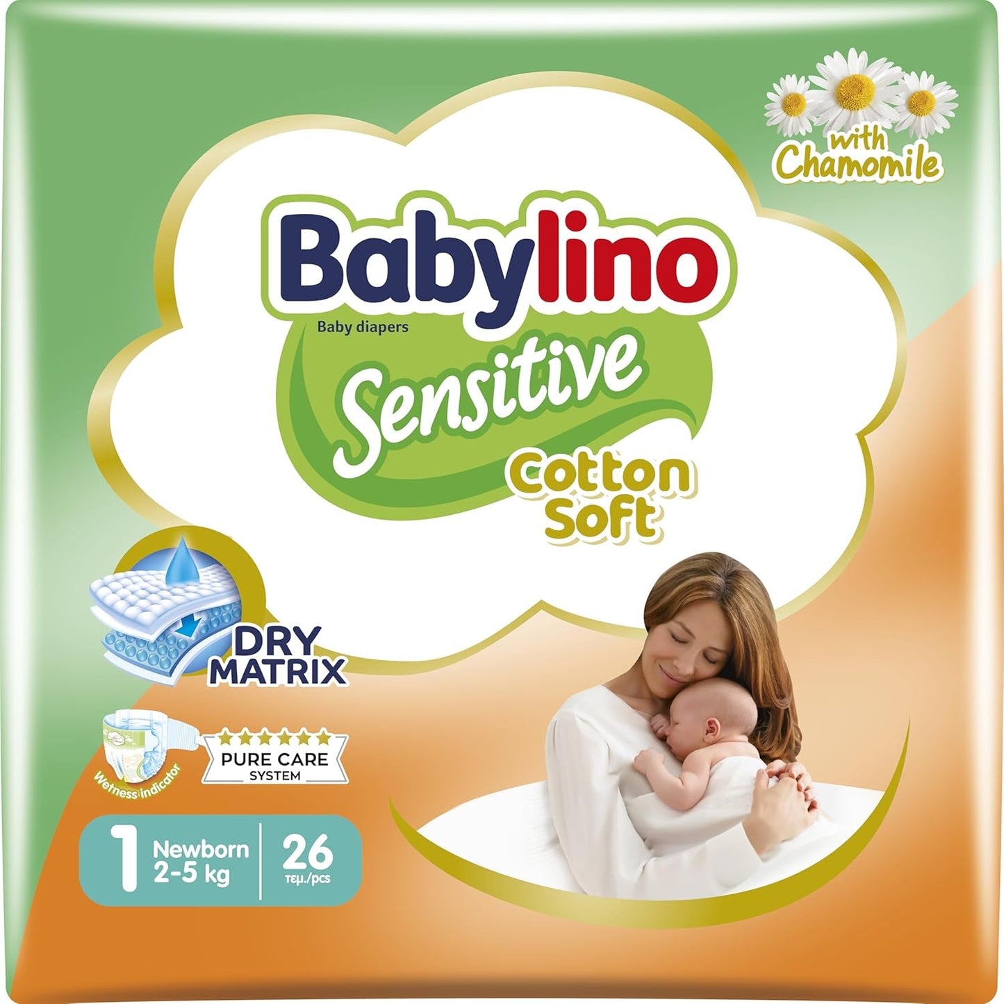 Pañales para bebés sensibles, talla 7, extra grande plus (+15 kg), 14 piezas