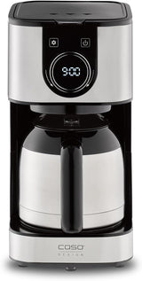 Cafetera CASO Selection C 10 Thermo Design – Carcasa de acero inoxidable, jarra isotérmica de 1,2 l (10 tazas), controles táctiles y temporizador, función Aroma PLUS, filtro permanente, filtro antigoteo