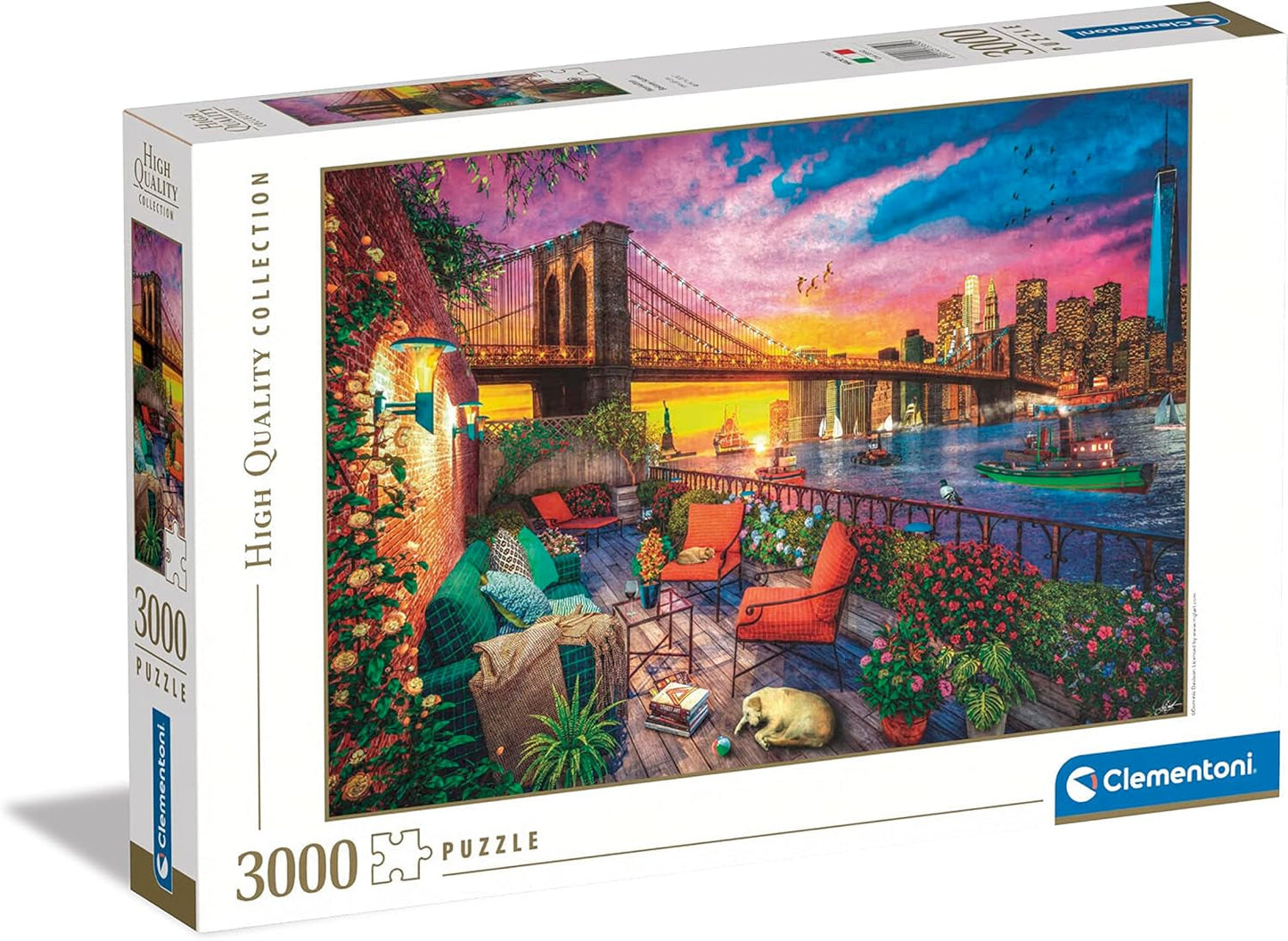 Clementoni - Colección 33552 - Manhattan Balcón Atardecer Puzzle de 3000 Piezas para Adultos y Niños 10 Años Juego de Habilidad para Toda la Familia Puzzle Naty Shop Título predeterminado