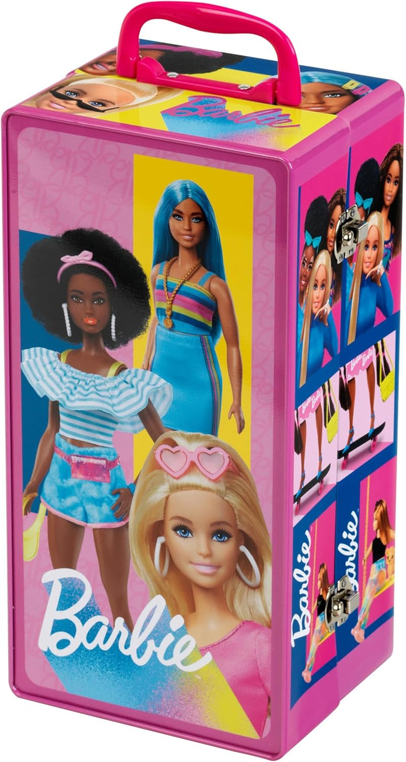 Theo Klein 5801 Barbie Armario con Barras y Compartimentos, Juguete a Partir de 3 años, Incluye Accesorios, Multicolor