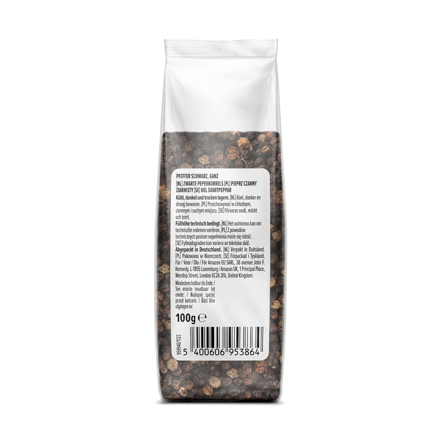 de Amazon Schwarzer Pfeffer ganz, 100g