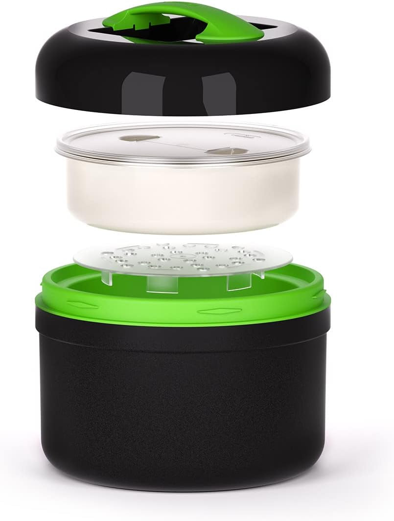 VALHERMFOOD25-03 Fiambrera Pro Term 2,5 l Color - Gris/Verde Cajas para guardar alimentos Naty Shop