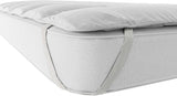 Ropa de cama italiana Elegante Topper acolchado, blanco, doble Edredones y edredones Naty Shop
