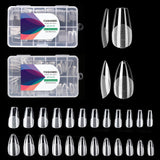 Uñas postizas de cubierta completa, paquete de 504, 12 tamaños de uñas postizas con pegamento para uñas, uñas artificiales acrílicas con caja de almacenamiento para salones de uñas y arte de uñas en casa DIY (cuadrado)