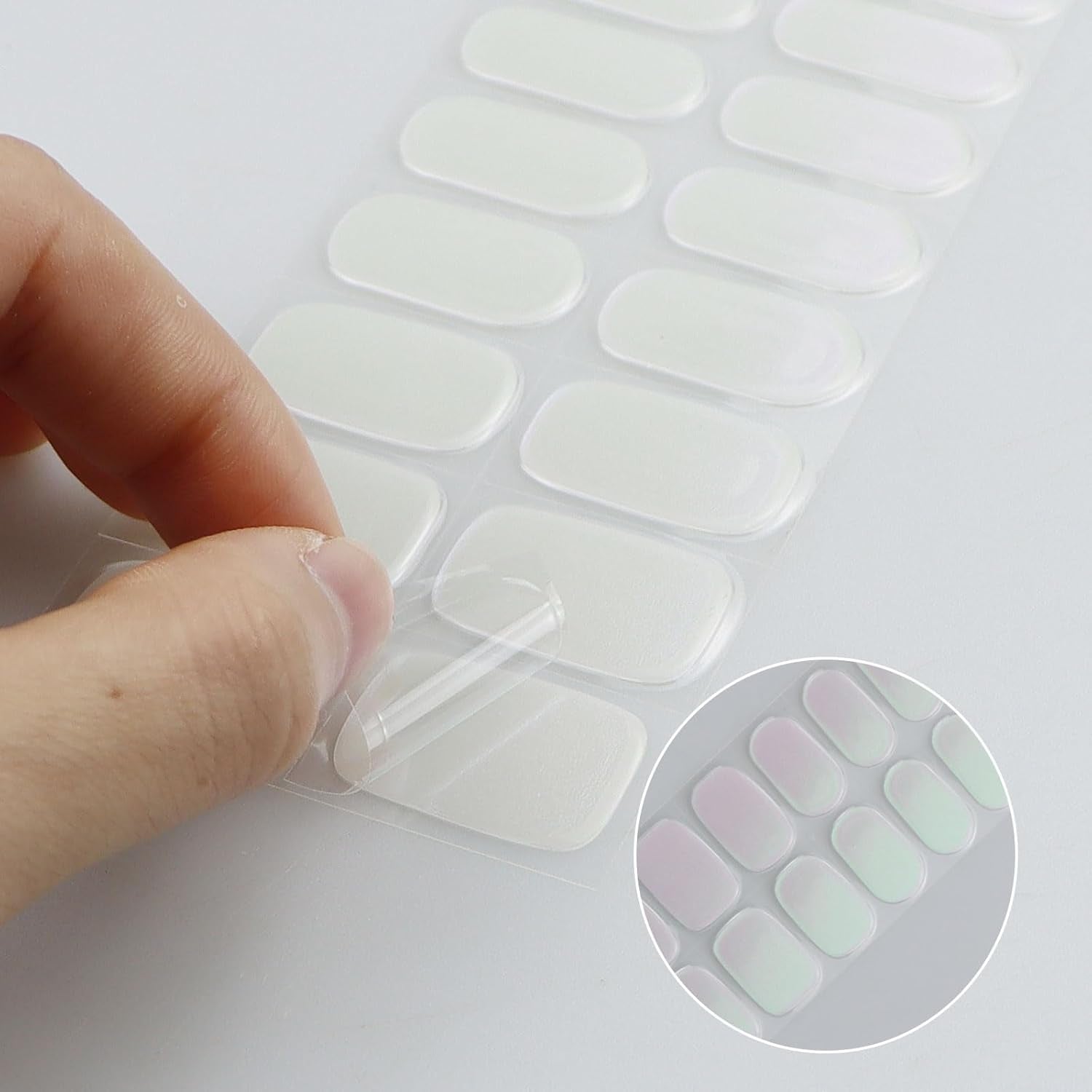 JMEOWIO lámina para uñas Gel con purpurina lámina para uñas autoadhesiva pegatina para uñas endurecimiento UV decoración de uñas accesorios de diseño