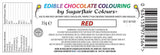 Colorante alimentario Sugarflair Chocolate Colorante alimentario para chocolate rojo - Manteca de cacao orgánica coloreada, colorante de chocolate para colorear chocolate, bombones - 35g