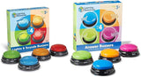 Learning Resources Light & Sound Buzzer Juegos educativos para edades de 3 años en adelante Juguete de preguntas para niños con 4 sonidos diferentes para noches de juegos y aulas Juguetes Bebe Naty Shop Answer Buzzer Pack Set de 4