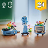 LEGO Creator Tocadiscos 3 en 1 con flores - Juguete convertible en radio o micrófono - Juguetes musicales para niños - Idea de regalo creativa para niñas y niños a partir de 8 años 31172 Juegos de construcción Besuche den LEGO-Store
