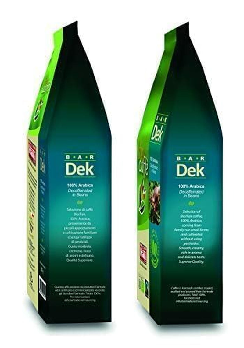 Caffè Haiti Roma café en grano orgánico descafeinado, 100% Arábica, certificado Fairtrade, calidad orgánica, paquete de 2 x 500 g
