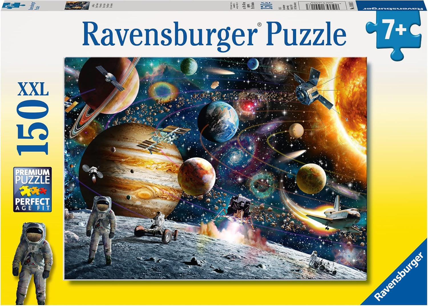 Ravensburger puzzle para niños - 10016 En el espacio - Puzzle espacial para niños a partir de 7 años con 150 piezas en formato XXL Puzzle Naty Shop En el espacio