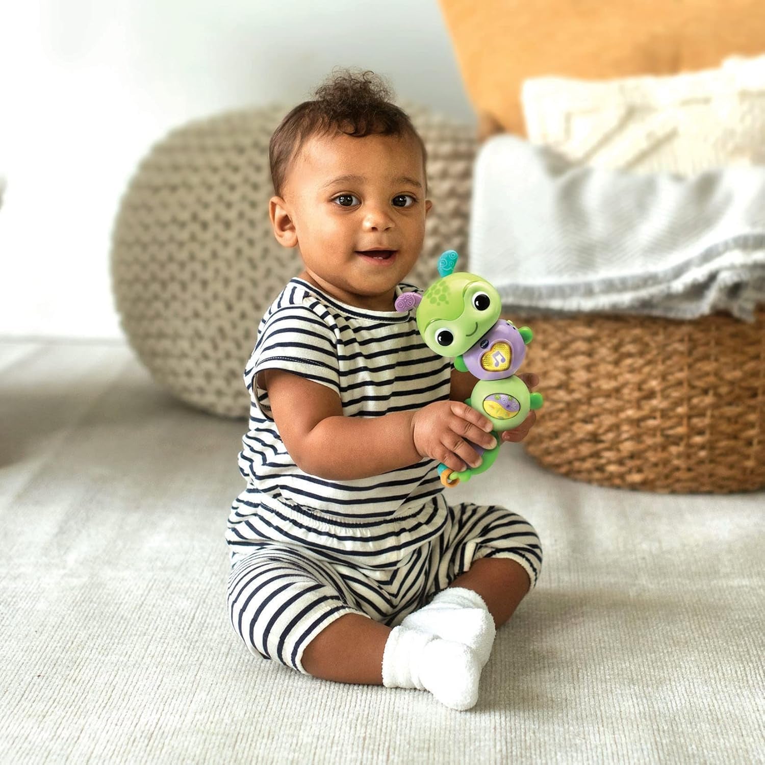 VTech Baby Spinning Fun Caterpillar - Campana interactiva que habla y canta y juguete de motricidad - De 6 a 24 meses Juguetes para bebés Naty Shop